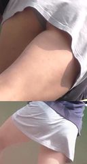 ■ Full HD ■ 충격 생 칠라! 공원에서 테니스를 연습하세요! 땀에 갇힌 엉덩이