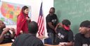 Five black people flock to a beautiful Arabic teacher!!