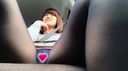 [Panchira in the car.6] The black pantyhose panchira of 23-year-old Ako Maeda OL can be seen all the time!