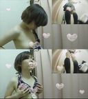 Short-cut looks good, fluffy marshmallow jiji ~ ● Swimsuit try-on My shop's fitting room 03