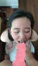[Amateur] Young wife ☆ Facial cumshot / mouth shot ☆ Rich bukkake, sucking up large complete collection