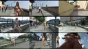 「無」昼間の観光スポットで全裸で歩く女の変態露出動画集♪