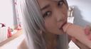 【Personal shooting】Cute busty silver-haired cosplayer masturbation revealed!