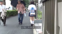 [Hidden camera / rep] The photographer who was excited to follow a defenseless miniskirt school girl with panchira to the house ...