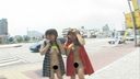 【Outdoor exposure】Gal duo exposure play! and are all out in the super city! Extremely dangerous!!