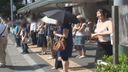 【Outdoor exposure】Exposure walk in Tokyo. Hentai married woman sang! People who pass each other in underwear look at cancer! !!