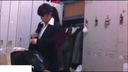 Office lady in a suit! Complete photo of changing clothes in the changing room! Hidden photo of bra and panties!