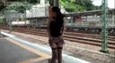 A married woman in the water business who lacks money earns by masturbating by exposure on the station platform and train at the behest of a perverted man
