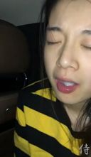 [Ejaculation in the mouth] Cute girlfriend pulls out the in the car