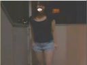 Her record of trying to expose herself for the first time in a public toilet in her room outdoors Eloip 25 min. 03 sec.