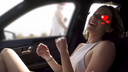 [Uncensored] A blonde shaved beauty is pranked while driving without bra and no panties and panties and pans straight to ♡ the hotel [High image quality]
