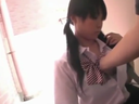 Circular light video with loli face twinte school girl