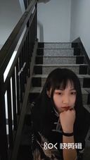 [Uncensored] Short-bearded loli girl exposed on the stairs forced mouth firing 3
