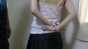 Small Uniform Girl Handcuff Prank J-2-2-2 Image Video