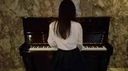 【個撮】私立普通科②隠れ巨乳・ピアノを弾いてるところを後ろからハメる