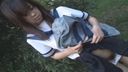 【Outdoor exposure】! ! Shame play by exposing uniformed girls outdoors and sucking cocks! !!