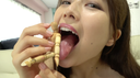 【Spitting】Popular actress Chiharu Miyazawa's doll licking & super sticky spitting play!