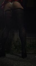 【Outdoor exposure】Masturbation in front of a stranger's house・・・【Cross-dressing】