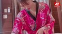 A fair-skinned slender beauty in a kimono sucks gingin with an unfamiliar hand