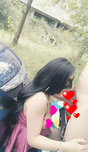 [Uncensored] Big ☆ Beautiful mature woman ☆ Gonzo S 〇X video outside the car (* 'Д') about 18 minutes