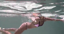 [Uncensored] Mysterious underwater masturbation filmed with an underwater camera (* 'з')