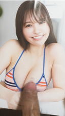 NMB48 Bukkake ejaculate twice on Hongo Yuzu-chan