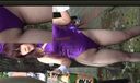 コスプレ接写動画】網タイツに紫色のバニーコスプレをしたレイヤーの食い込んだ股間をドアップで撮りｗｗ