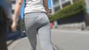 Student-style sober child's 94 cm (estimated) big ass [Walking girl]