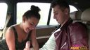 Female Fake Taxi - Cabbie wants cum all over her tits