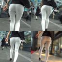 [Pita bread sister's city walk] ☆ Pheromones secreted from the dark glossy buttocks and transparent T-back stimulate the crotch!