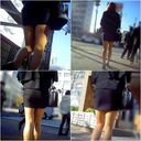 [火車面對面的潘奇拉35]☆三角區觀察記錄/大腿內側環境的超短裙姐姐！