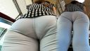 【FullHD】Leggings explosion butt that shows through not only panties but also embarrassing sheets