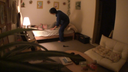 Hidden photography of a beautiful woman living alone by a perverted picking master visiting at night