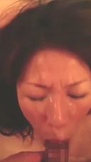 Massive ejaculation on the face of a beautiful mature woman