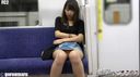 [Individual shooting 21] Complete face 19-year-old slender shaved Sujiman (8) Super denim mini on the train Karaoke at the end