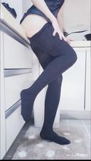 Black stockings cute beautiful girl masturbation♡