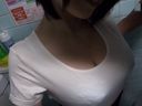 [G cup big breasts amateur] a black-haired beauty with well-shaped and taut in the toilet! !!