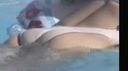 【特価・ハメ撮り】ＪＤ一年さんの野外羞恥プレイ！スケスケ水着で流れるプール！