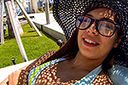Cute girl in glasses by the pool picked up -Bangbros