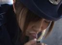 【CFNM】Mouth shot at super mini female policewoman Chiharu-chan