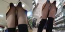 【OL의 스커트에 비밀】 부드러운 피부의 니하이 언니가 새하얀 T 백을 감싸는 아름다운 엉덩이!