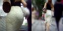 【Beautiful Ass Slender OL's City Walk】Tight Skirt &amp; Sleeveless