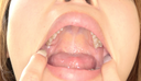 【Mouth fetish】Popular actress Natsuka Moriyama Chan's mouth, tongue velo, throat observation!