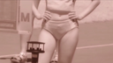 ★ 아름다운 여자 육상 학생 선수를 적외선으로 촬영! 섹시한 유니폼 안을 볼 수 있습니다!