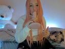 Plump big with a lewd face! Cosplay Gaijin Gal Live Chat Masturbation (18)