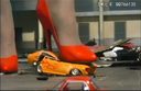 【Showa Erotic Series】Special effects, fetish video of a huge woman stomping on a car etc.