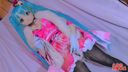 Intense squirting continuous fire with furisode Hatsune Miku cosplay! Long penis plug piston masturbation