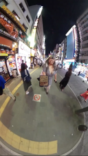 【360 degree camera】 【Outdoor exposure】Big breasts sister walks with nose hook and mouth shackles