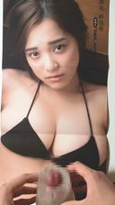 都丸紗也華のお風呂ポスターに2回キモ声ぶっかけ射精する