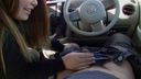 【個人撮影】ぽちゃぽちゃギャルＭの車内フェラ＆手コキで発射
